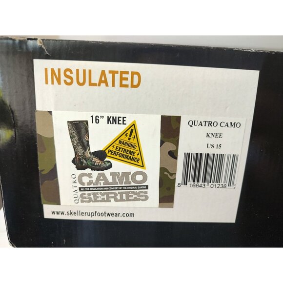 Skellerup Quatro insulated 16" knee boot Camo Series sz 14 / 15 Mossy Oak muck - Picture 3 of 6